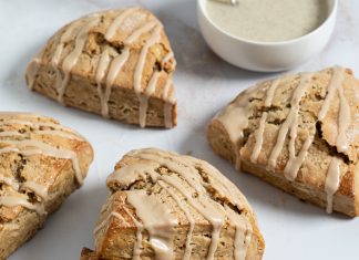 Vanilla-Coffee Scones Vanilla-Coffee Scones on marble