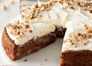 Spiced Brown Sugar-Pear Cake with Sour Cream Frosting Spiced Brown Sugar-Pear Cake