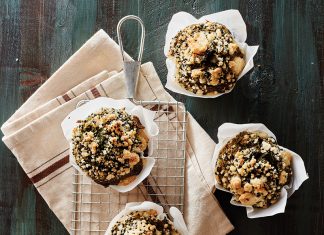 Matcha-Almond Muffins with Black Sesame Streusel Matcha Muffins