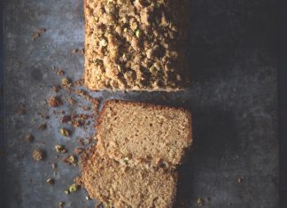 Rum Apple Cider Rosemary Crumb Cake