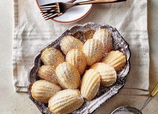 Vanilla Madeleines with Cardamom Sugar