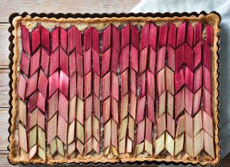 Rhubarb and Almond Tart Baking for a crowd