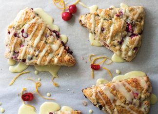 Cranberry Pistachio Scones with Orange Glaze Cranberry Pistachio Scones with Orange Glaze