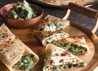 Spinach and Three Cheese Gözleme Spinach and Three Cheese Gözleme