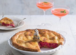Rhubarb Pistachio Pie