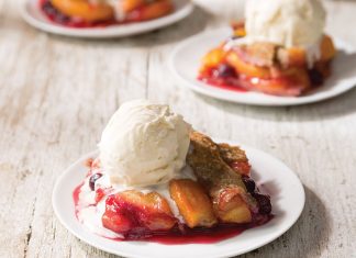 Peach and Blueberry Buckwheat Sonker