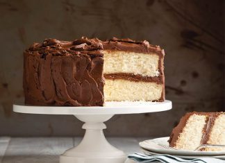 1-2-3-4 Cake: Four Ways 1-2-3-4 Cake: Four Ways sliced on cake stand