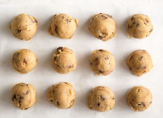 The Essential: Chocolate Chip Cookie The Essential: Chocolate Chip Cookie dough on parchment