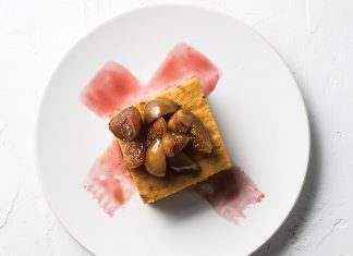 Pumpkin Bread with Concord Grape Jam and Drunken Figs vegan pumpkin bread