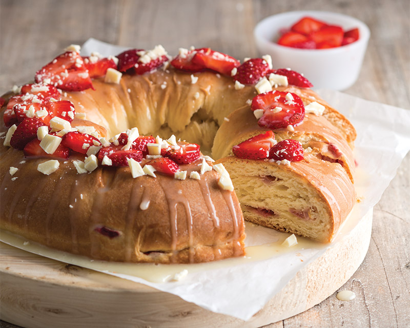 Strawberries and Cream King Cake
