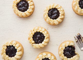Juniper, Pear, and Blueberry Breton Tarts Pear, Juniper, and Blueberry Breton Tarts