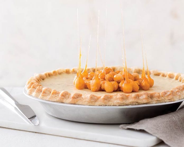 Chestnut-Hazelnut Caramel Pie