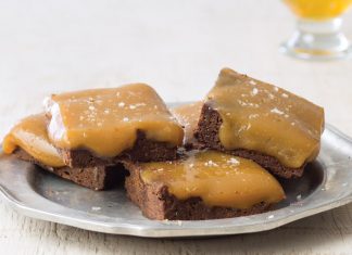 Fig Brownies with Sour Beer Caramel Fig Brownies with Sour Beer Caramel