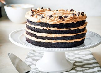Kahlúa Chocolate Cake with Peanut Butter Mousse