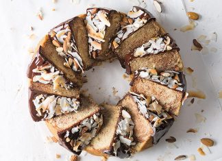 Coconut Almond Marble Chiffon Cake