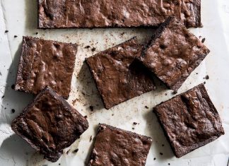 Black Cocoa Brownies Black Cocoa Brownies stacked on parchment baking recipe