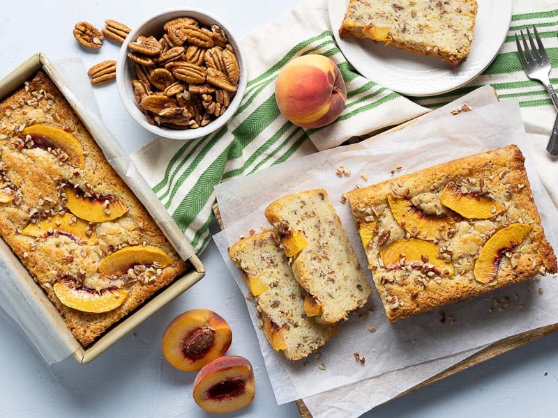 Peach Pecan Quick Bread