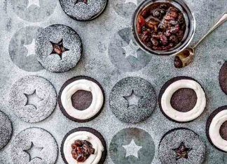 Mincemeat Rum Chocolate Sandwich Cookies