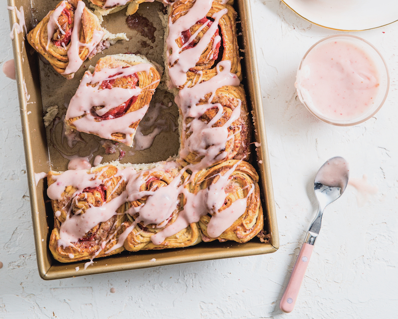 Strawberry Poppy Seed Buns
