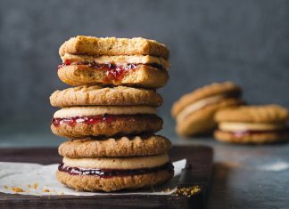 Peanut Butter and Jelly Sandwich Cookies