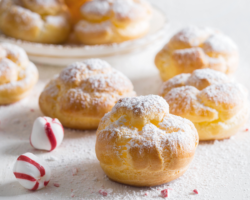 Peppermint Cream Puffs