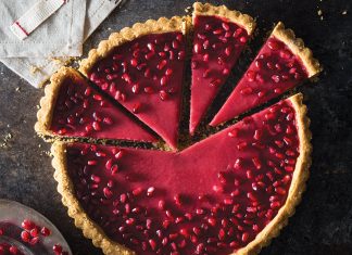 Cranberry Pomegranate Curd Tart