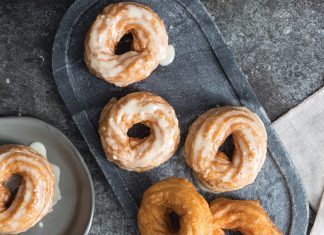 French Crullers with Citrus Glaze French Crullers with Citrus Glaze