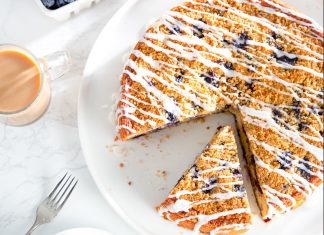 Blueberry Coffee Cake blueberry coffee cake with drizzle