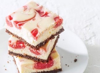 Strawberry Swirl Cheesecake Bars