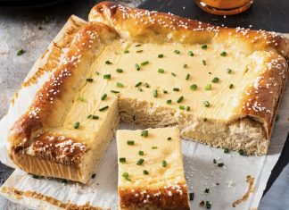Beer Cheese Pretzel Tart