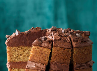Banana Cake with Chocolate Buttercream Banana Cake with Chocolate Buttercream