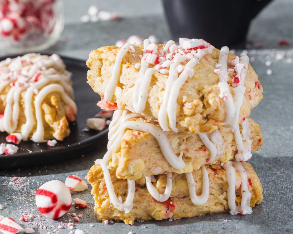 White Chocolate Peppermint Scones