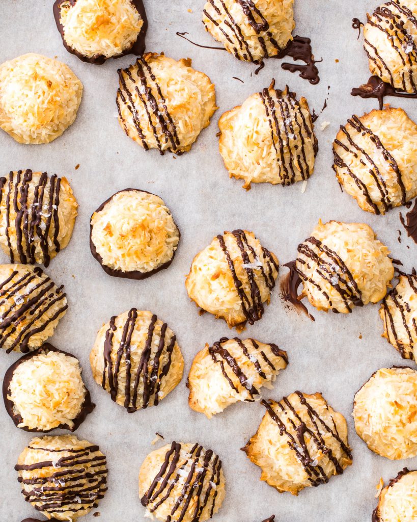 Chocolate-Dipped Macaroons