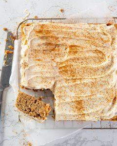 Pineapple-Carrot Cake with Cream Cheese-Yogurt Glaze