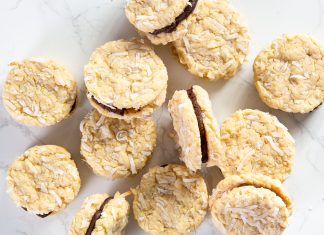 Coconut-Mocha Sandwich Cookies Coconut-Mocha Sandwich Cookies