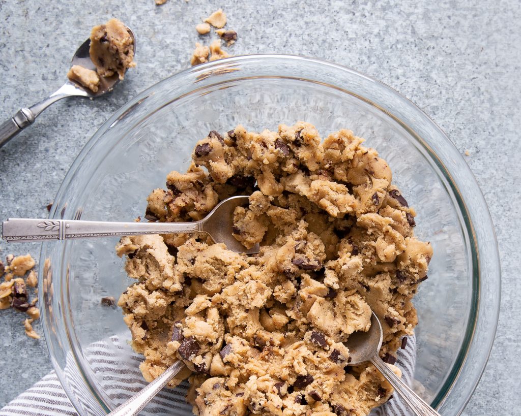 bowl of edible cookie dough
