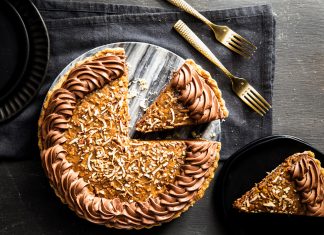 Frozen German Chocolate Tart Frozen German Chocolate Tart