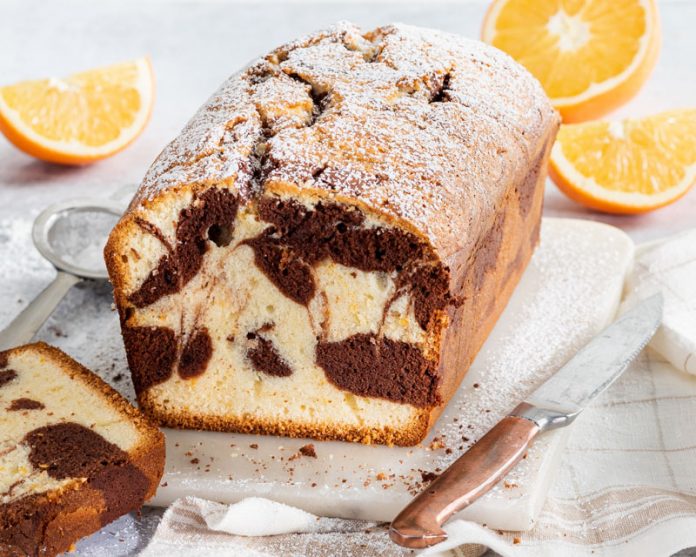 Chocolate Orange Marble Loaf Cake - Healthy Hacks