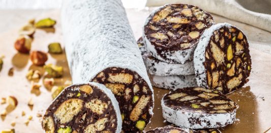 Hazelnut-Pistachio-Chocolate Salami Hazelnut-Pistachio-Chocolate Salami