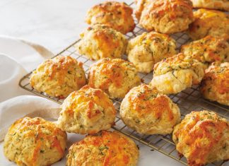 Cheddar-and-Garlic Drop Angel Biscuits Cheddar-and-Garlic drop angel biscuits
