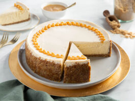 Brown Sugar Cheesecake with Butterscotch Sauce brown sugar cheesecake with butterscotch sauce