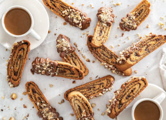 Hazelnut Chocolate-Filled Biscotti