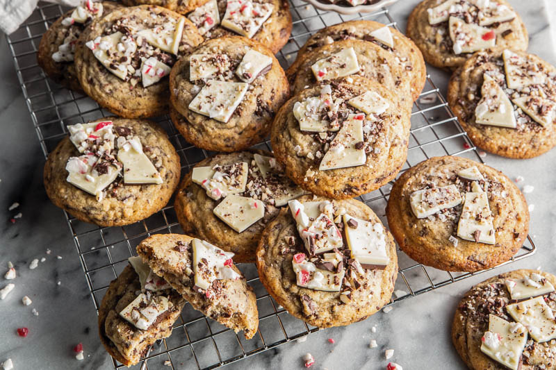 Chocolate-Peppermint Bark Cookies