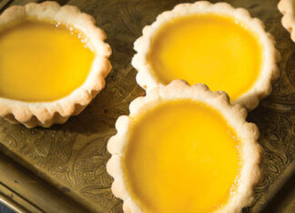 Sweet Egg Tarts Sweet Egg Tarts on Gold Tray