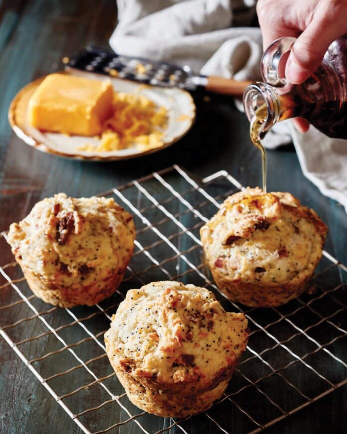Bacon Cheddar Poppy Seed Muffins