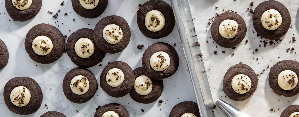 Black-and-White Thumbprint Cookies