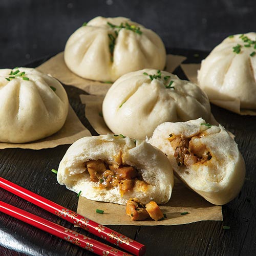 Baking School On-Demand: Steamed Barbecue Pork Buns and Hong Kong Mango Pudding for Lunar New Year 2024