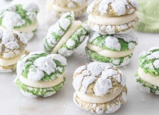 Lime-Mint Crinkle Sandwich Cookies Lime-Mint Crinkle Sandwich Cookies