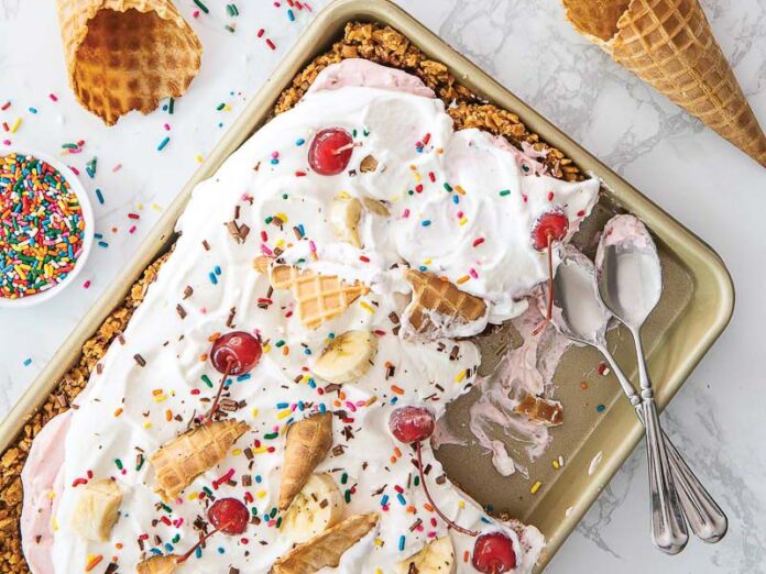 Sheet Pan Banana Split