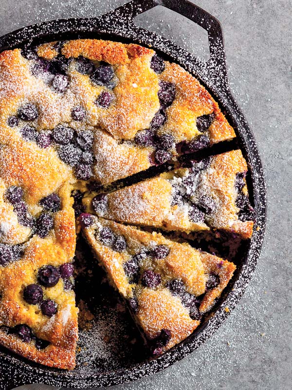 Blueberry-Cornmeal Skillet Cake